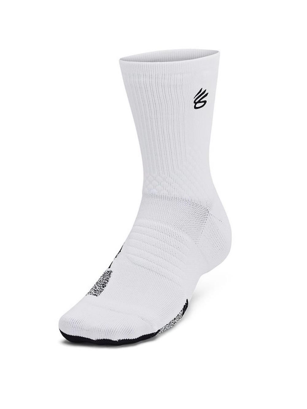 UA Under Armour Curry ArmourDry Playmaker Socks - Size L (8.5-13) - White